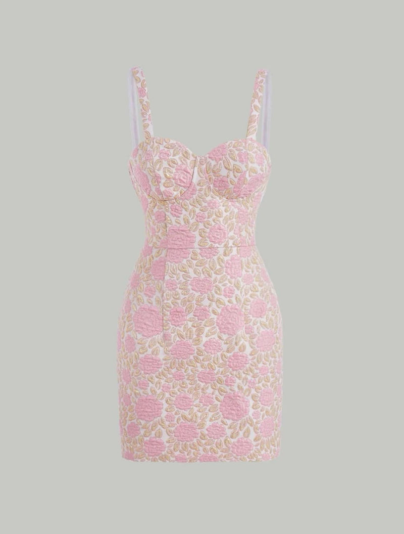 Vestido de tirantes bustier floral