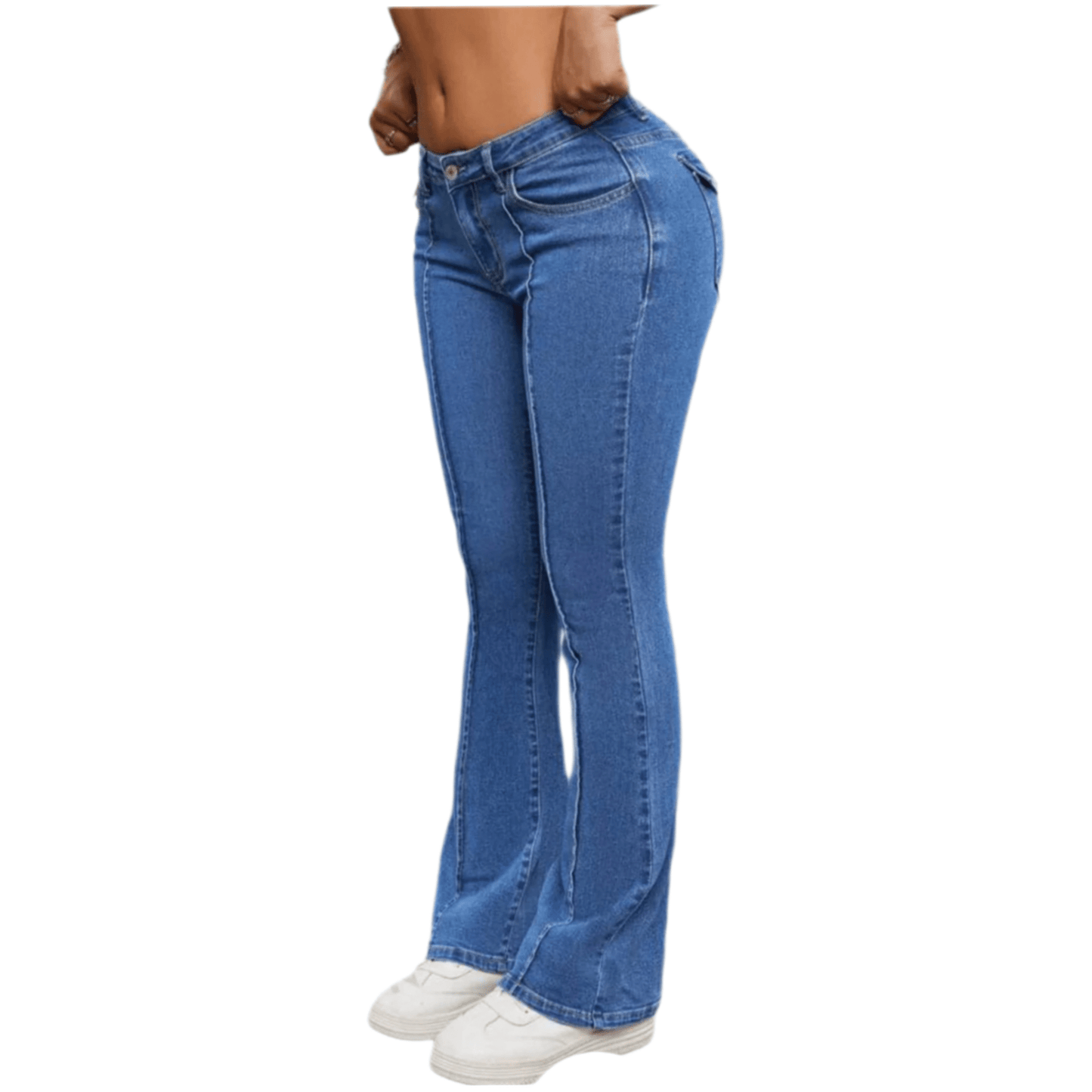 Jeans denim de pierna amplia