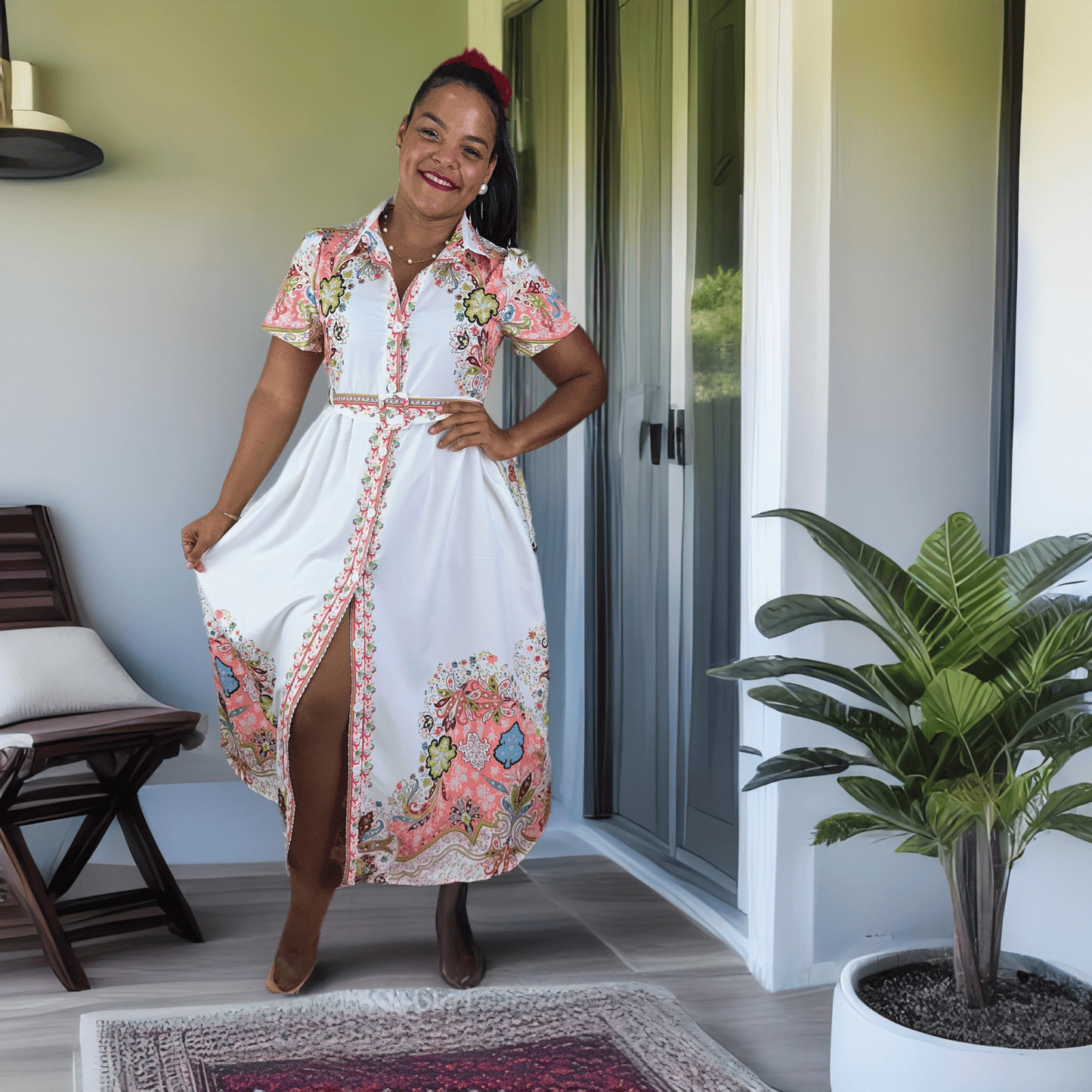 😍Nuevo Vestido Floral Vintage Añade Elegancia a Cada Momento💝