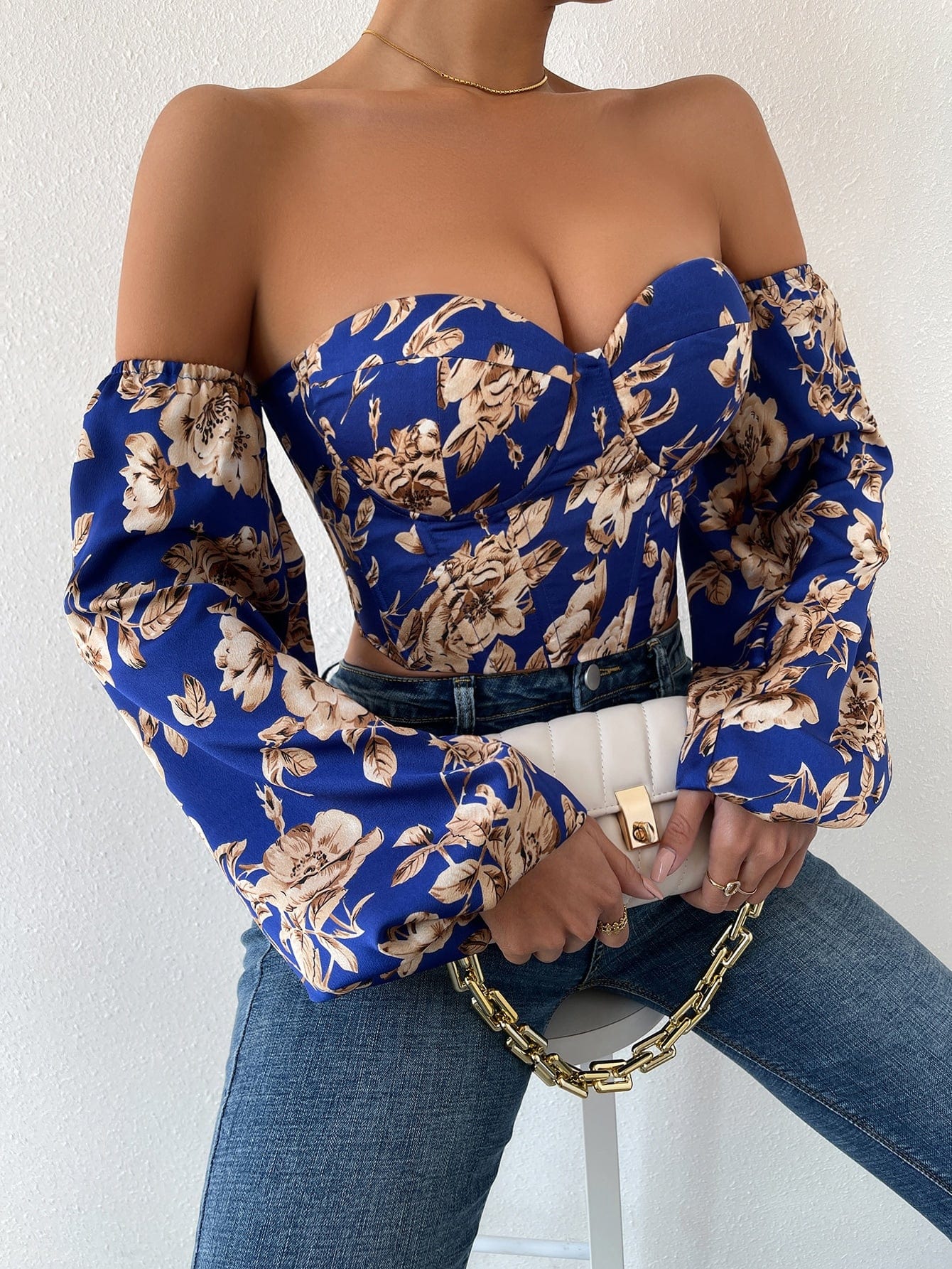 Top con estampado floral