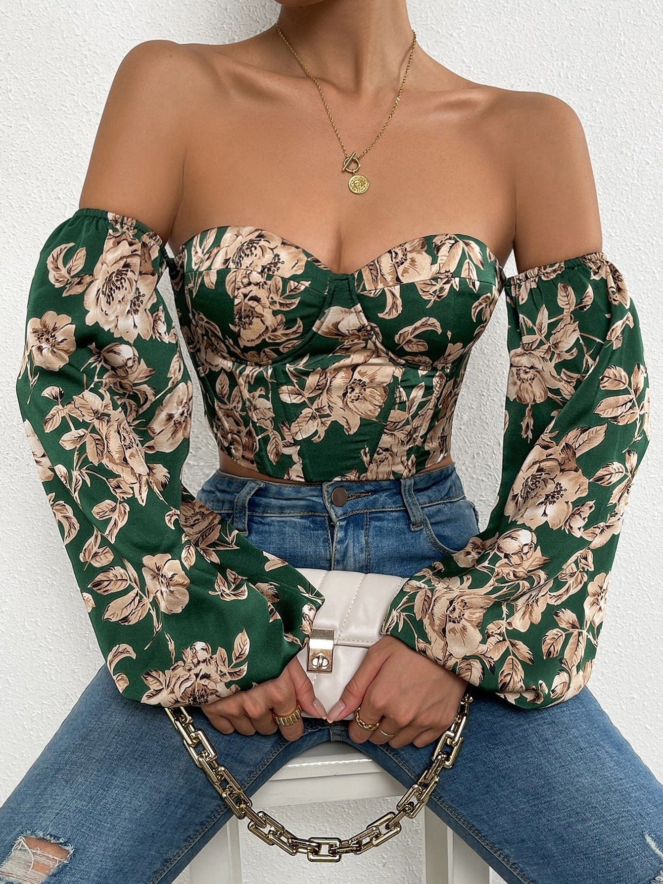 Top con estampado floral