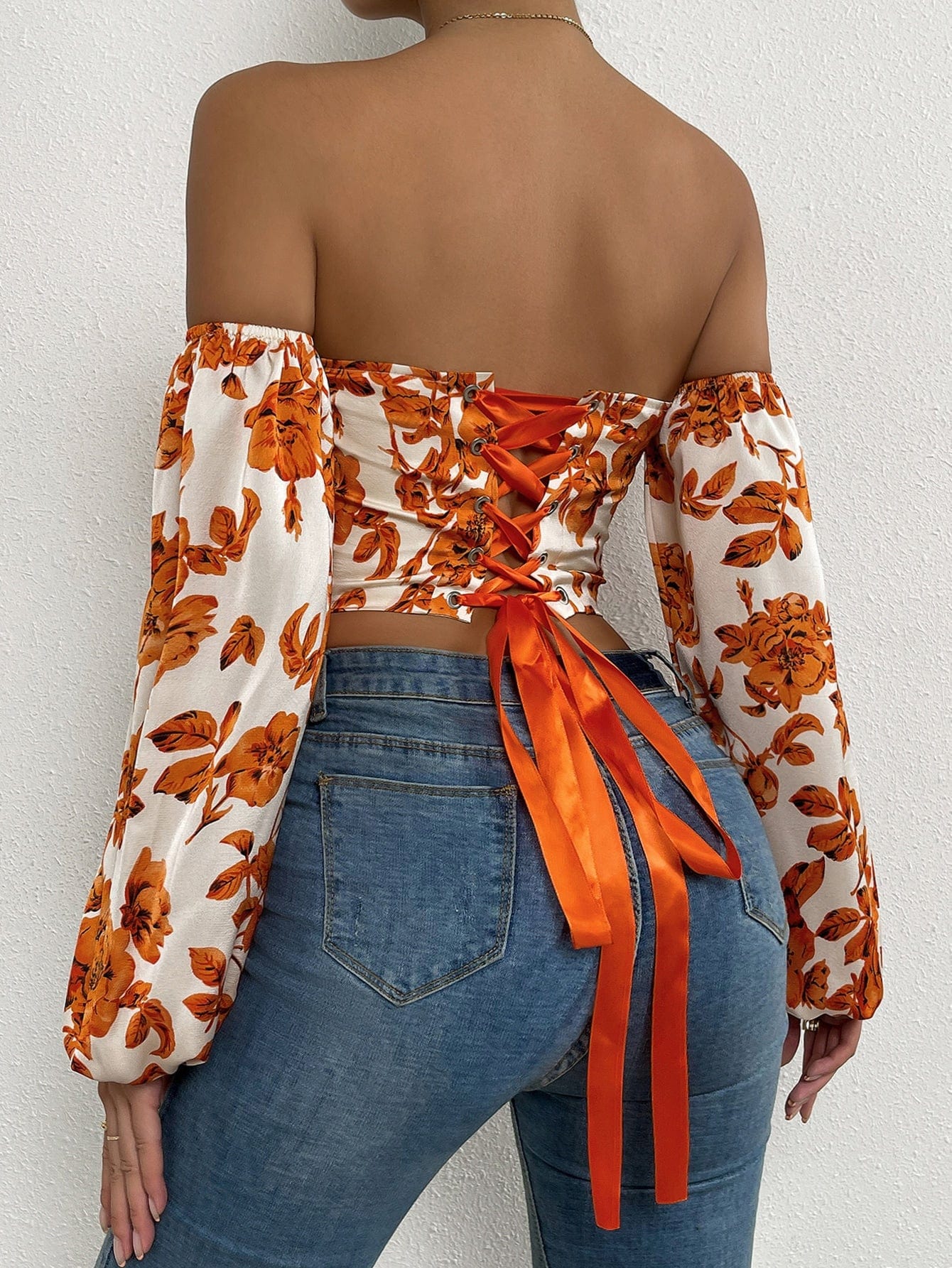 Top con estampado floral