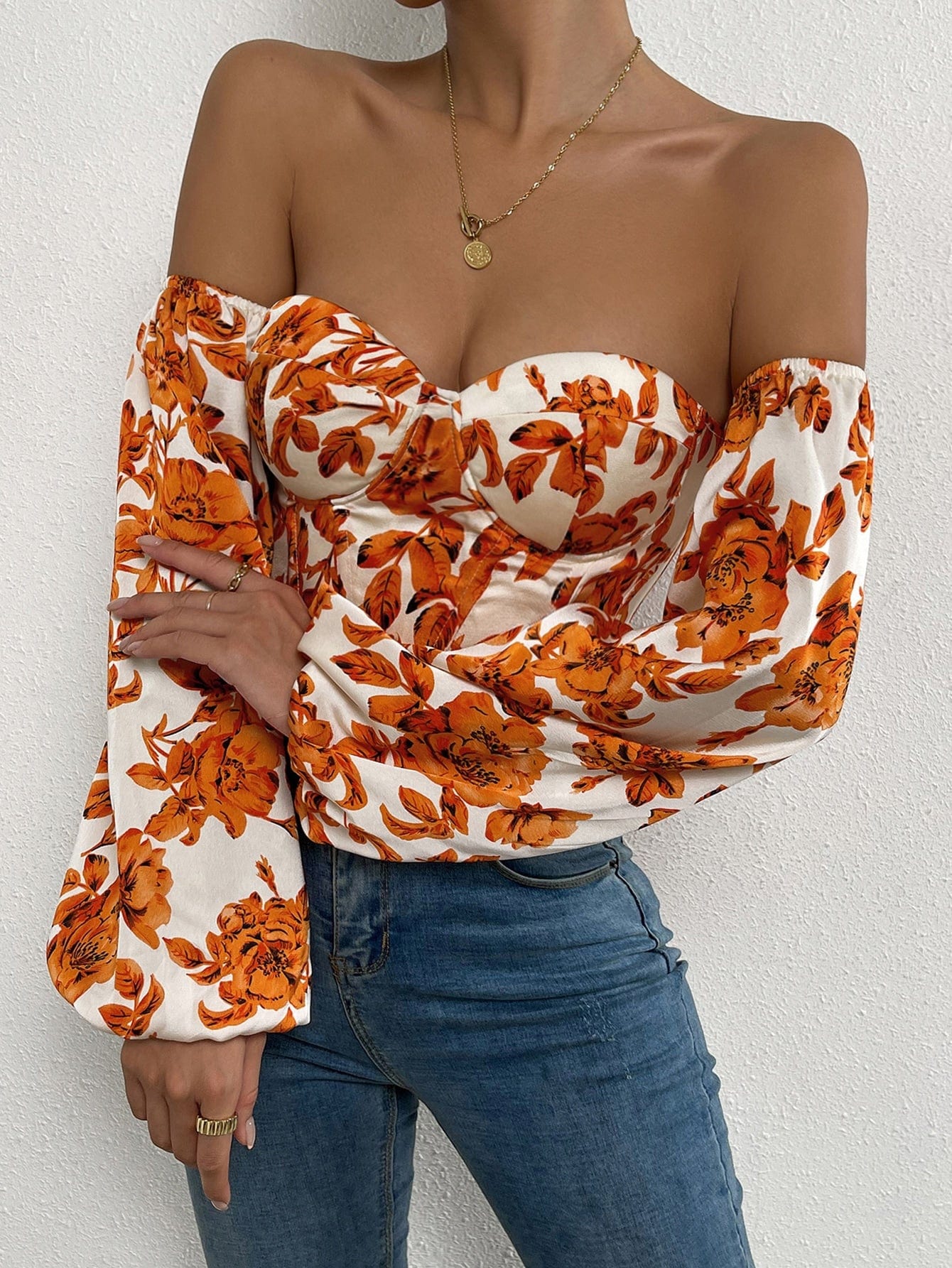 Top con estampado floral