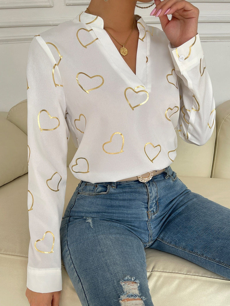 Camisa estampado de corazones