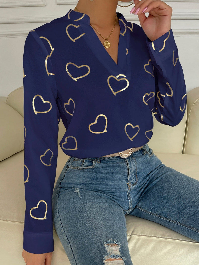 Camisa estampado de corazones