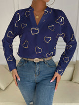 Camisa estampado de corazones