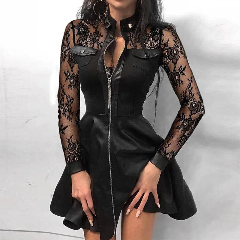 vestido de cuero