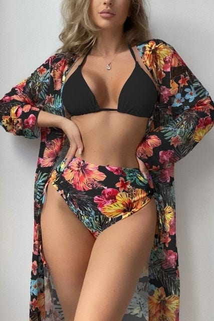 Gloudeset  traje de baño con estampado Tropical