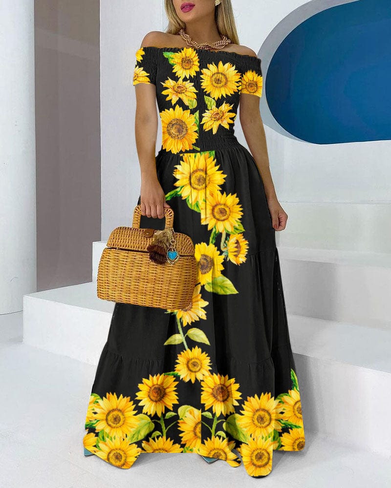 Gloude vestido con estampado girasoles